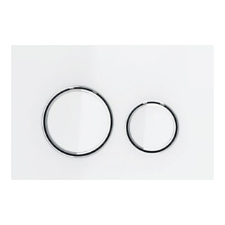 Geberit Betätigungsplatte Sigma 50 Round Pl/T we., Rg. verchromt, f 2-Megen-Spülung