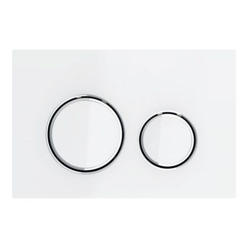 Geberit Betätigungsplatte Sigma 50 Round Pl/T we., Rg. verchromt, f 2-Megen-Spülung