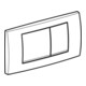 Geberit Betätigungsplatte Twinline 30 Pl/Dr w, Streif g verchromt, f 2-Mg-Spül.-3