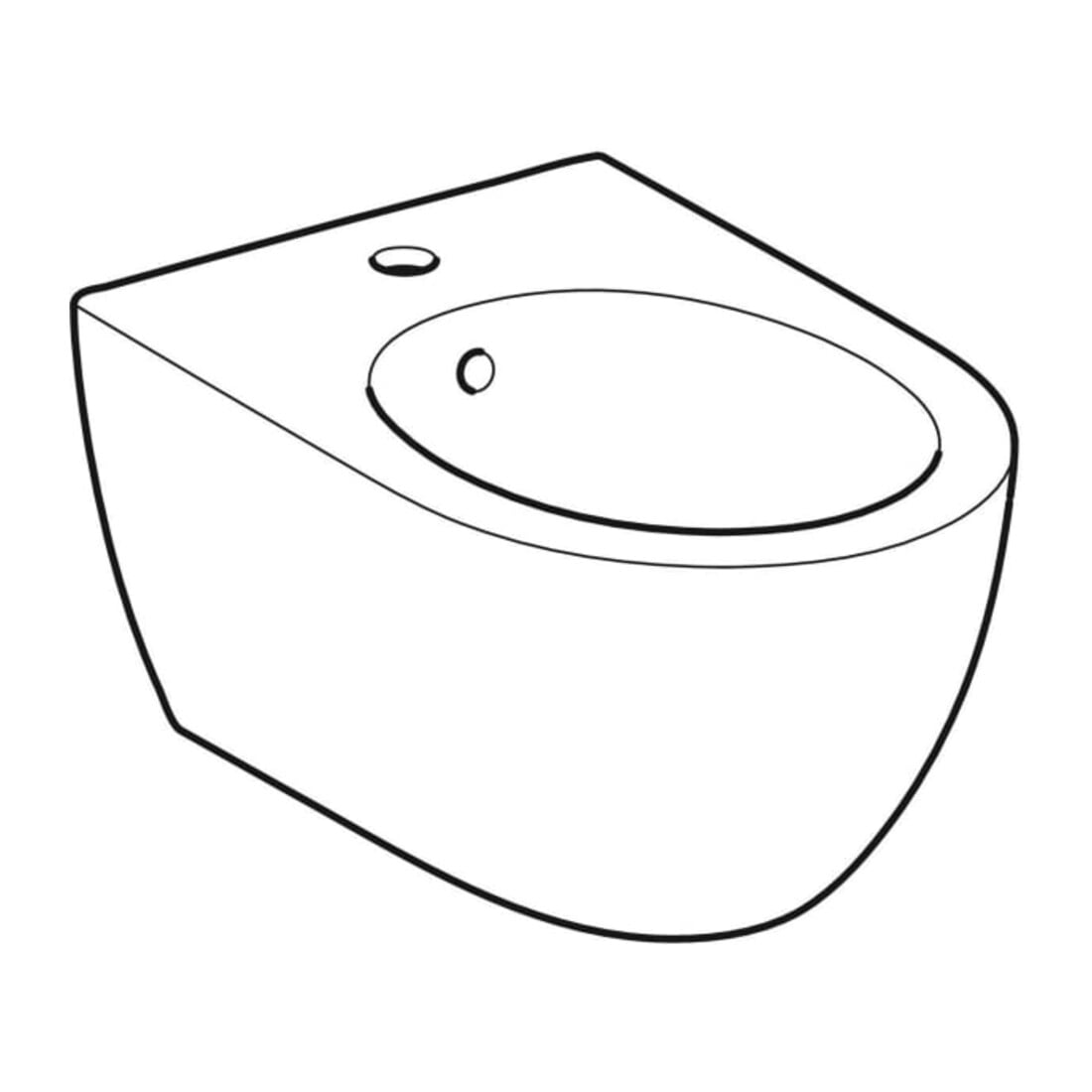 Geberit Bidet mural Acanto 35,5x27,5x53 cm, blanc