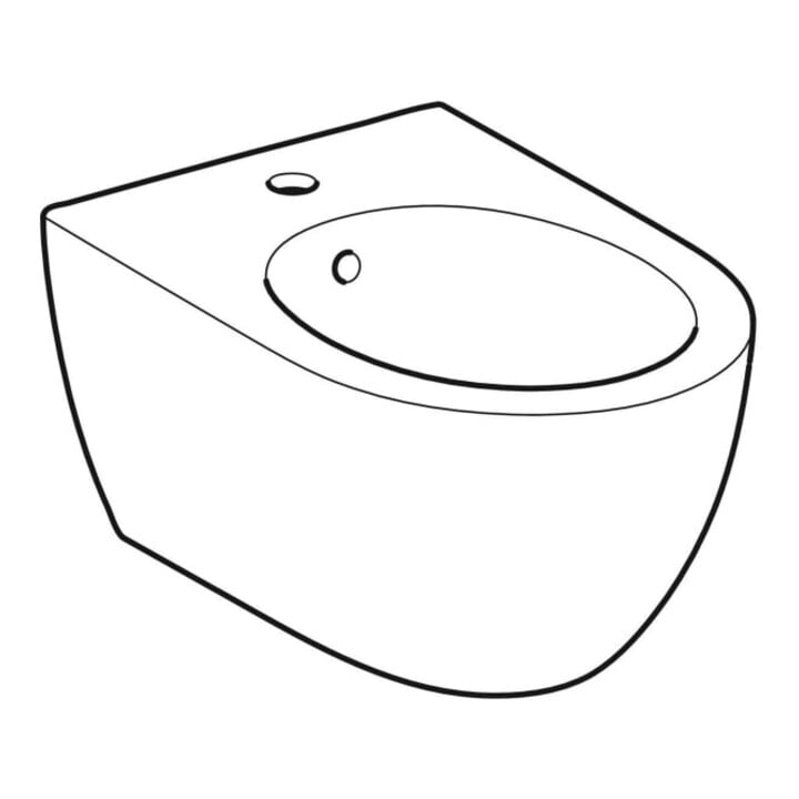 Geberit Bidet mural Acanto 35,5x27,5x53cm, blanc KeraTect