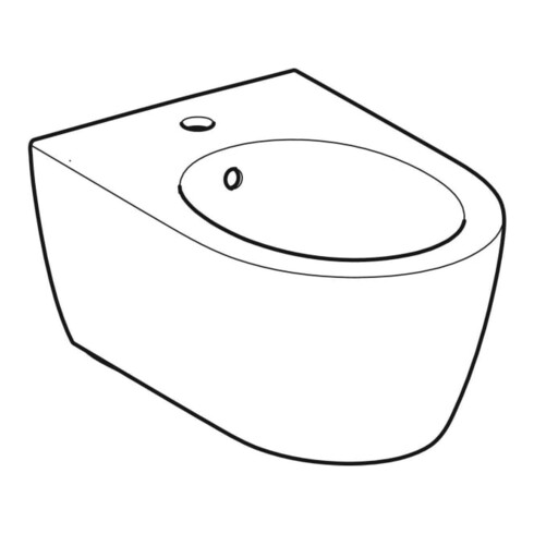 Geberit Bidet mural iCon fermé, avec trop-plein, blanc KeraTect