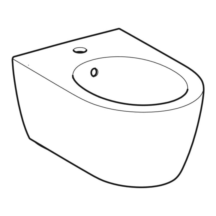 Geberit Bidet mural iCon forme fermée, avec trop-plein, blanc