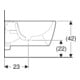 Geberit Bidet mural iCon forme fermée, avec trop-plein, blanc