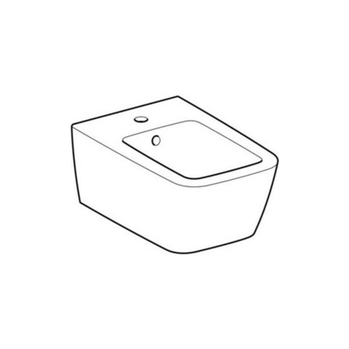 Geberit Bidet mural iCon Square forme fermée, avec trop-plein, blanc