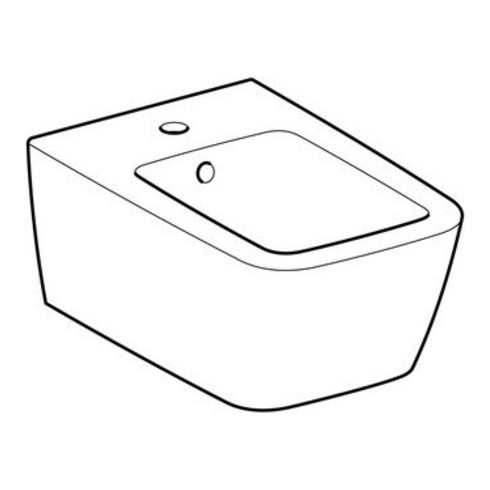 Geberit Bidet mural iCon Square forme fermée, avec trop-plein, blanc