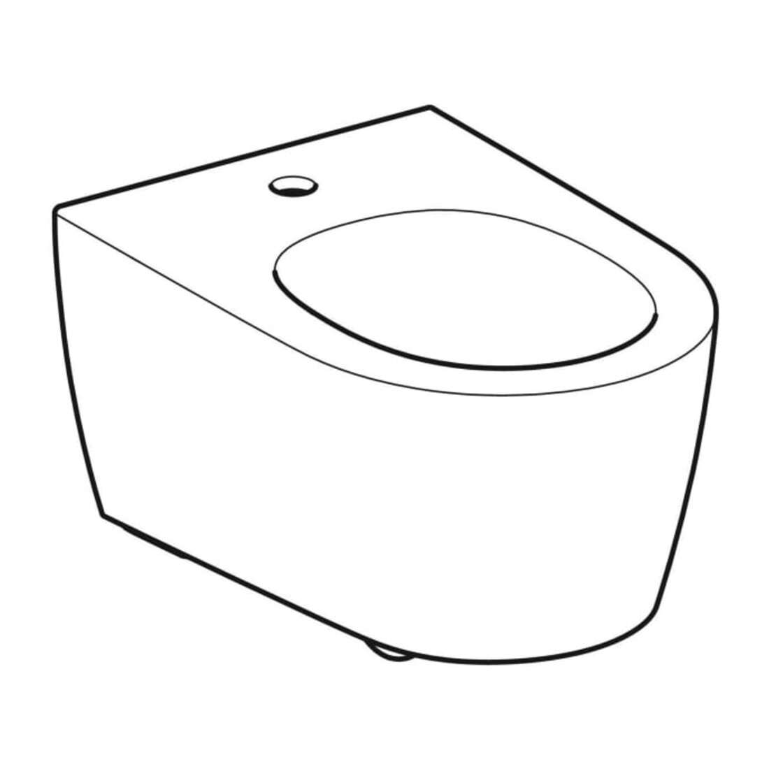 Geberit Bidet mural One forme fermée, blanc / KeraTect