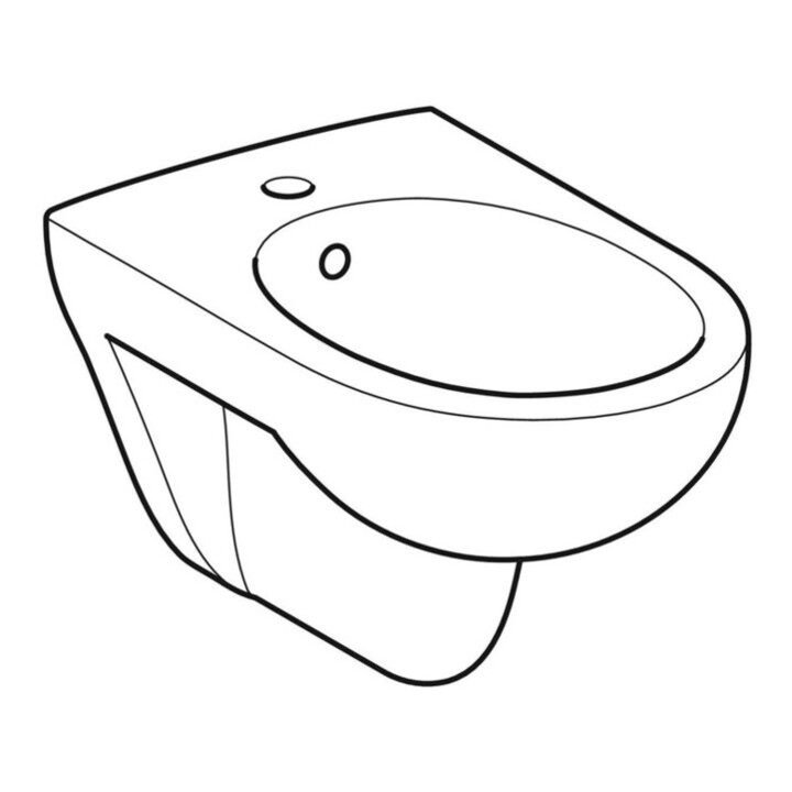 Geberit Bidet mural Renova avec trop-plein, blanc