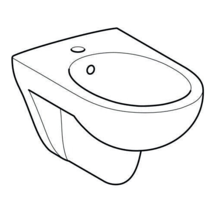 Geberit Bidet mural Renova avec trop-plein, blanc