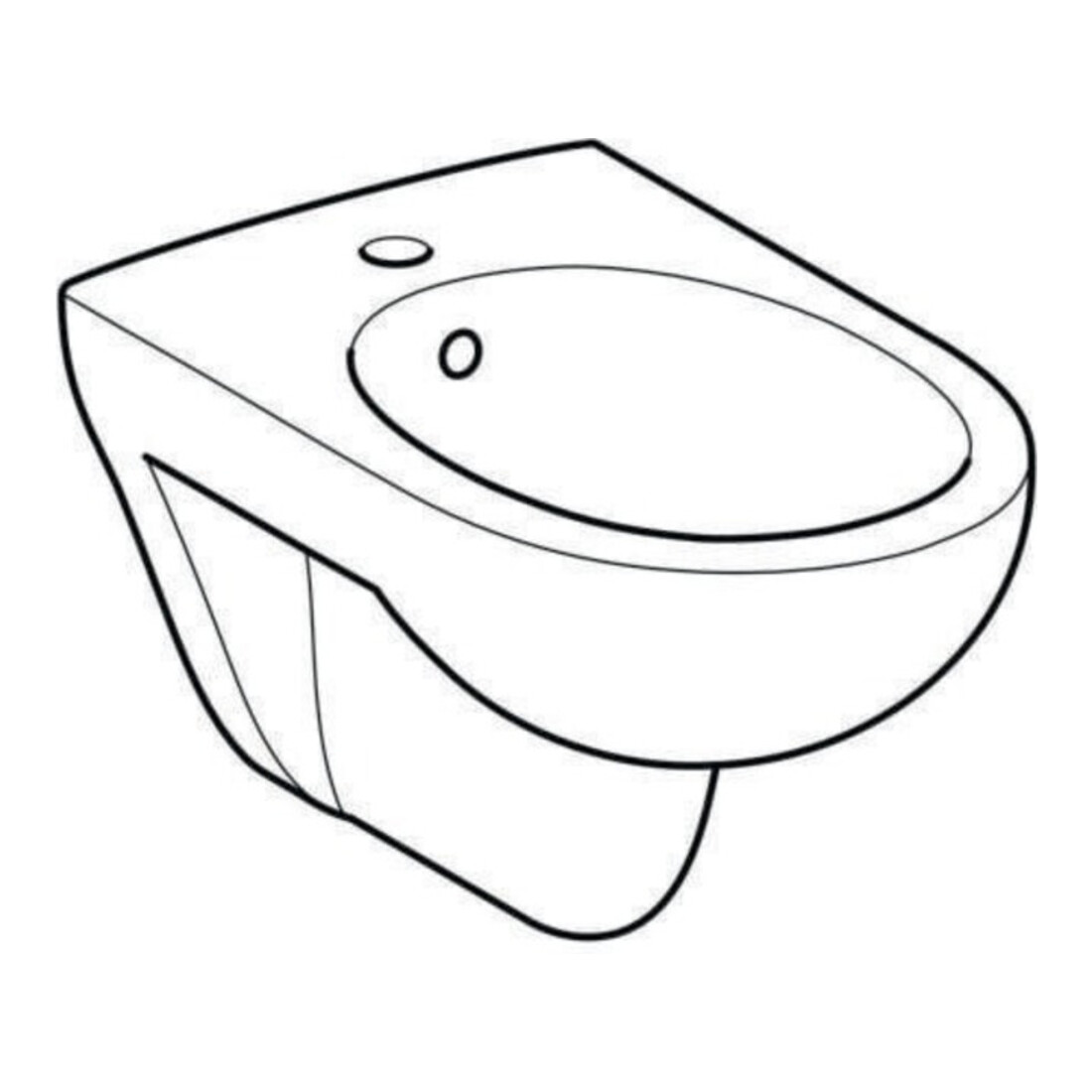Geberit Bidet mural Renova avec trop-plein, blanc