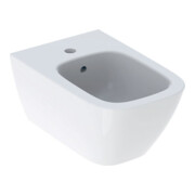 Geberit Bidet mural Smyle Square blanc, forme fermée, avec trop-plein