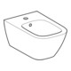 Geberit Bidet mural Smyle Square blanc, forme fermée, avec trop-plein