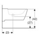Geberit Bidet mural Xeno2 KeraTect/blanc, suspendu, forme fermée