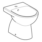 Geberit Bidet sur pied Renova m avec alimentation, semi-fermé, blanc KeraTect-4