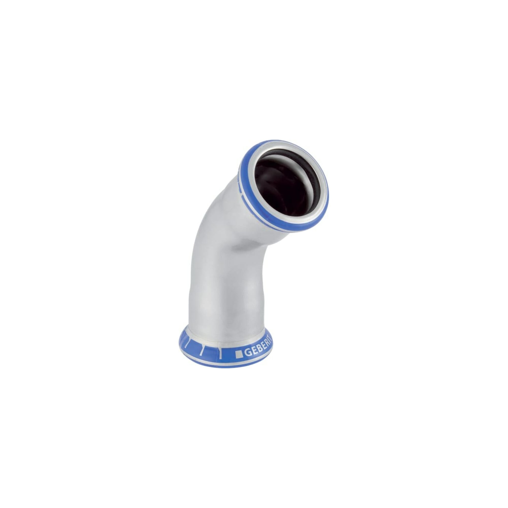 Geberit Bogen Mapress d= 42mm, LABS-frei, 45Grad, Edelstahl