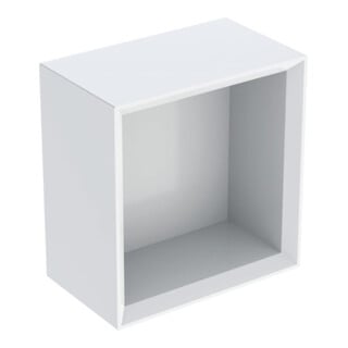 Geberit Boîte murale 22,5x23,3x13,2 cm, carrée, blanc laqué brillant