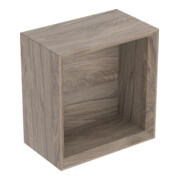 Geberit Boîte murale 22,5x23,3x13,2 cm, carrée, noyer/structure mélaminée-1