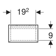 Geberit Boîte murale 22,5x23,3x13,2 cm, carrée, noyer/structure mélaminée-4
