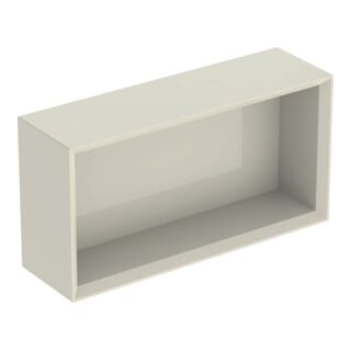 Geberit Boîte murale 45x23,3x13,2 cm, droite, gris sable / laqué brillant
