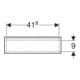 Geberit Boîte murale 45x23,3x13,2 cm, droite, gris sable / laqué brillant