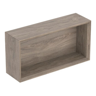 Geberit Boîte murale 45x23,3x13,2 cm, droite, noyer/struc. mélaminé