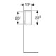 Geberit Boîte murale 45x23,3x13,2 cm, droite, noyer/struc. mélaminé