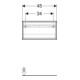 Geberit Boîte murale 45x23,3x13,2 cm, re, blanc naturel/mélaminé structuré