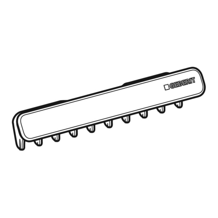 Geberit Cache de vidange One avec insert à peigne, fixation magnétique, c courbé