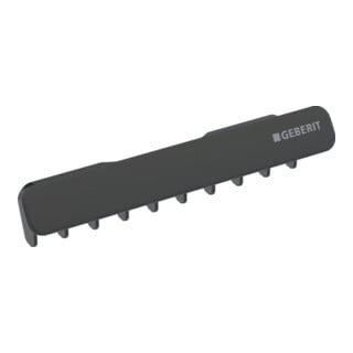 Geberit Cache de vidange One avec insert à peigne, fixation magnétique, noir ma