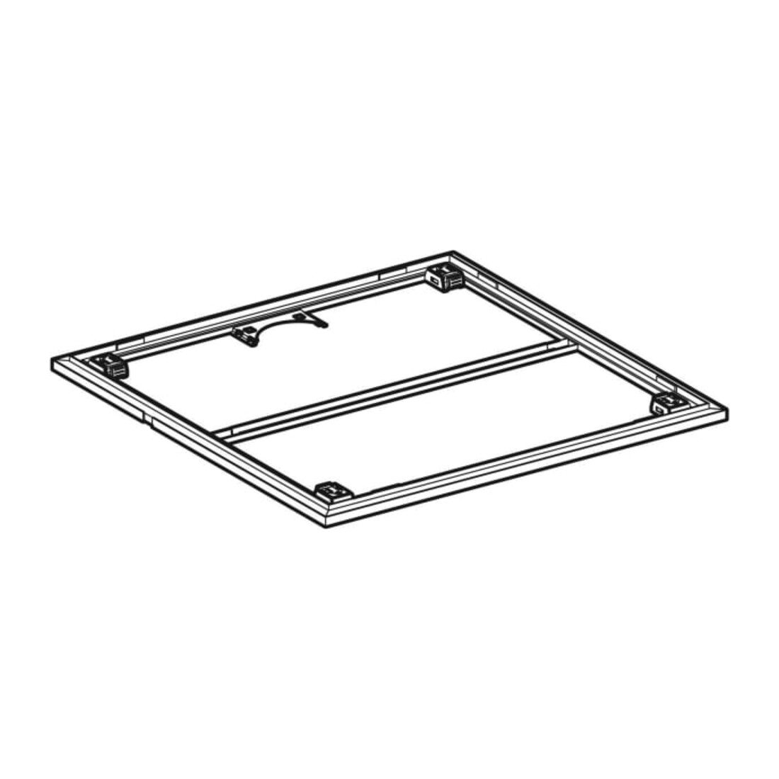 Geberit Cadre d'installation Setaplano jusqu'à 100 cm, pour 4 pieds, 90x75x3 cm