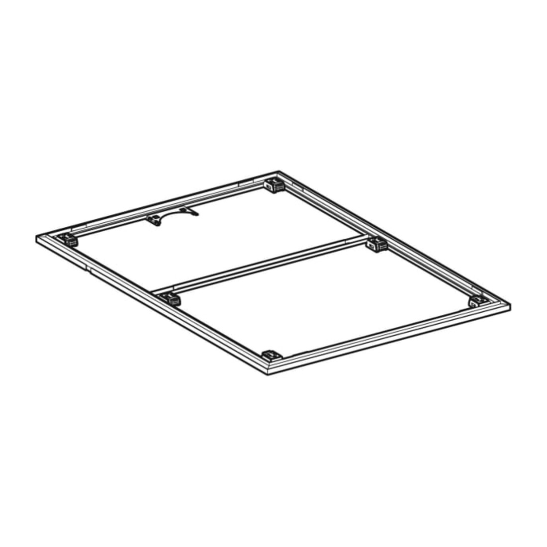 Geberit Cadre d'installation Setaplano plus de 100 cm, 6 pieds, 160x100x3 cm
