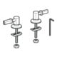 Geberit Charnières fixation par le haut, chromé, pour abattant WC