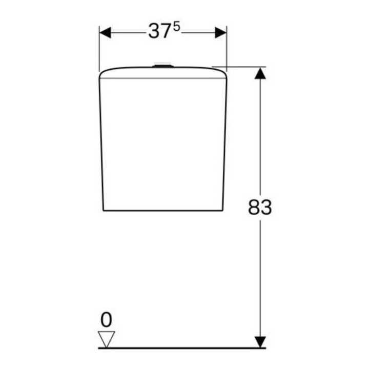 Geberit Citerne céramique iCon, raccord eau latéral, chasse 2-Mg, blanc