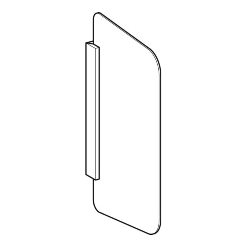 Geberit Cloison de séparation pour urinoir blanc, 75,4 x 4 x 43,2 cm
