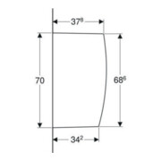 Geberit Cloison de séparation pour urinoir blanche, 10x70x40 cm, avec fixation-2