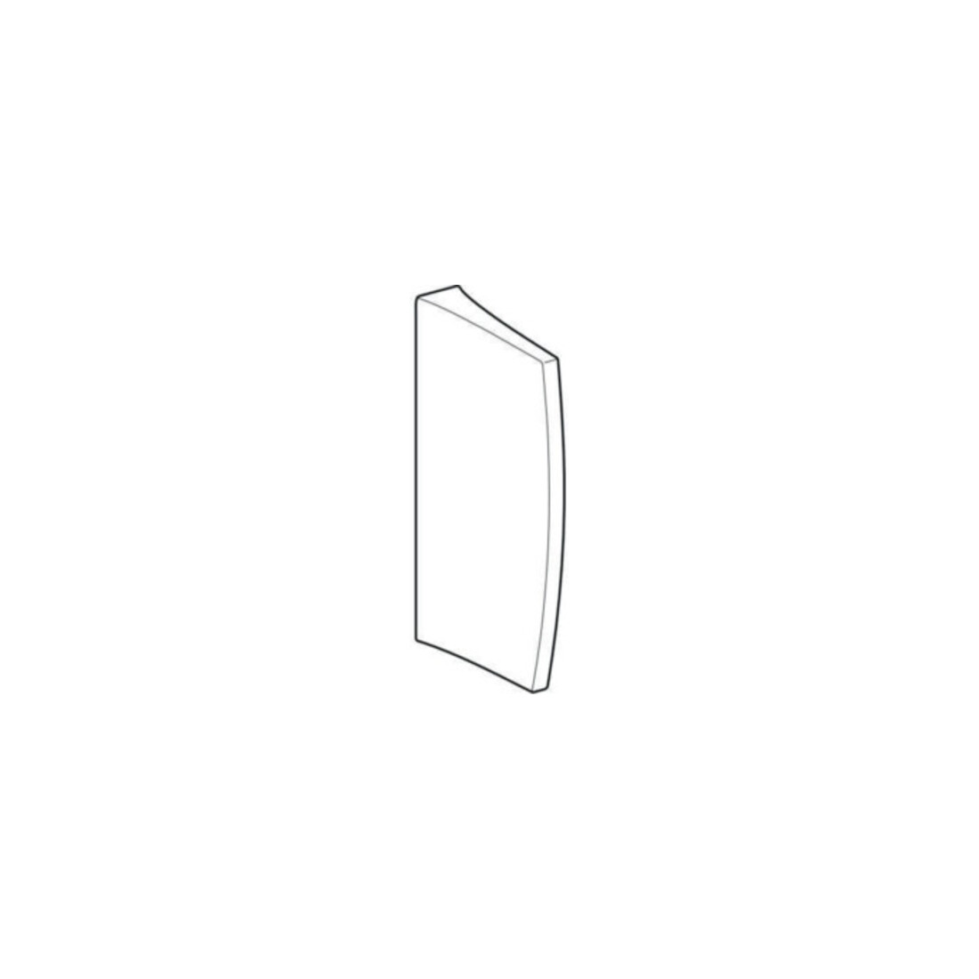 Geberit Cloison de séparation pour urinoir blanche, 10x70x40 cm, avec fixation