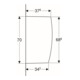 Geberit Cloison de séparation pour urinoir blanche, 10x70x40 cm, avec fixation-4