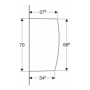 Geberit Cloison de séparation pour urinoir blanche, 10x70x40 cm, avec fixation-4