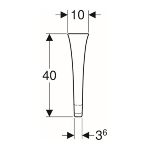 Geberit Cloison de séparation pour urinoir blanche, 10x70x40 cm, avec fixation