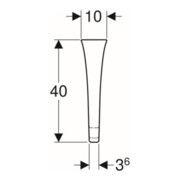 Geberit Cloison de séparation pour urinoir blanche, 10x70x40 cm, avec fixation-4