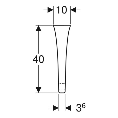 Geberit Cloison de séparation pour urinoir blanche, 10x70x40 cm, avec fixation