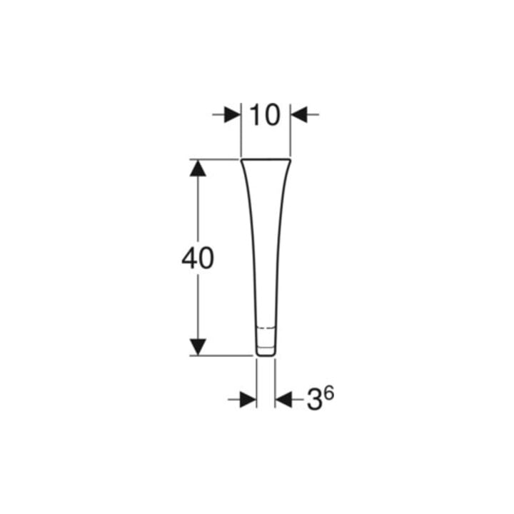 Geberit Cloison de séparation pour urinoir blanche, 10x70x40 cm, avec fixation