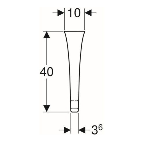 Geberit Cloison de séparation pour urinoir blanche, 10x70x40 cm, avec fixation