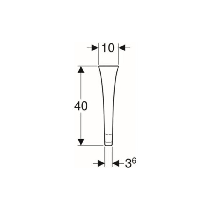 Geberit Cloison de séparation pour urinoir blanche, 10x70x40 cm, avec fixation