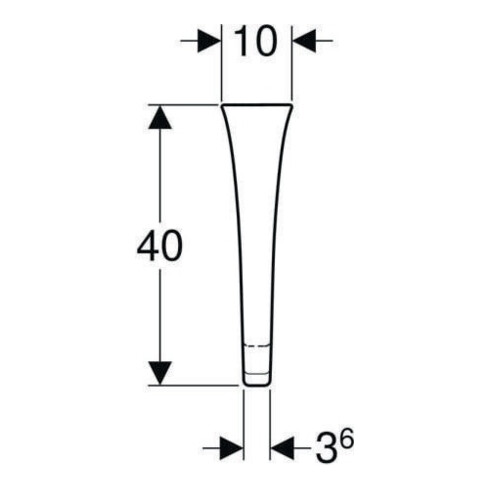 Geberit Cloison de séparation pour urinoir blanche, 10x70x40 cm, avec fixation