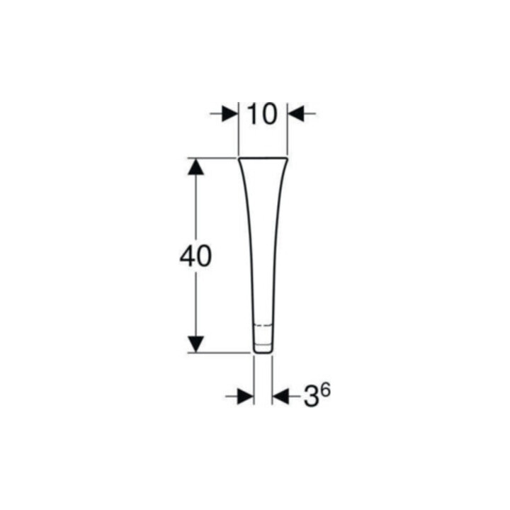 Geberit Cloison de séparation pour urinoir blanche, 10x70x40 cm, avec fixation