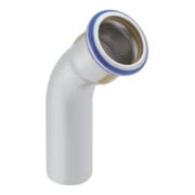 Geberit Coude à gaz Mapress 45°, avec embout, acier inoxydable, d= 22 mm