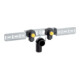 Geberit Coude de raccordement PushFit 20mmxRp 1/2, 90°, monté, 2 voies, 52mm, MS-1