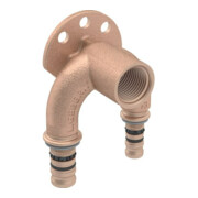 Geberit Coude double raccord Mepla d=16mmxRp 1/2x16mm, 90°, laiton rouge