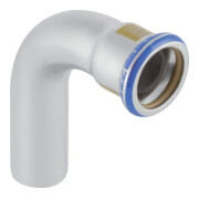 Geberit Coude gaz Mapress 90G, avec embout, acier inoxydable, d=28mm